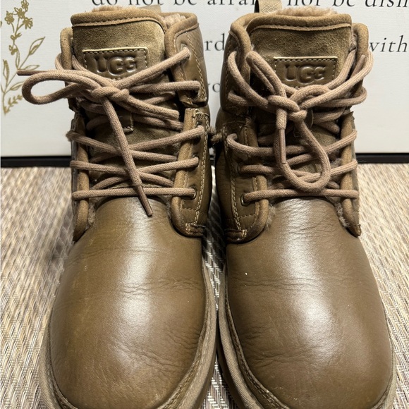 UGG Other - UGG Tan Leather Lace-Up Boots Men SZ 9 **Like new**Box3